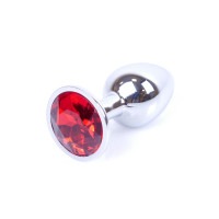 Анальна пробка - Jewellery Silver Plug - Red