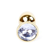 Анальна пробка - Jewellery Gold Plug Clear