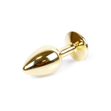 Анальна пробка - Jewellery Gold Plug Clear