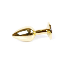 Анальна пробка - Jewellery Gold Plug Clear