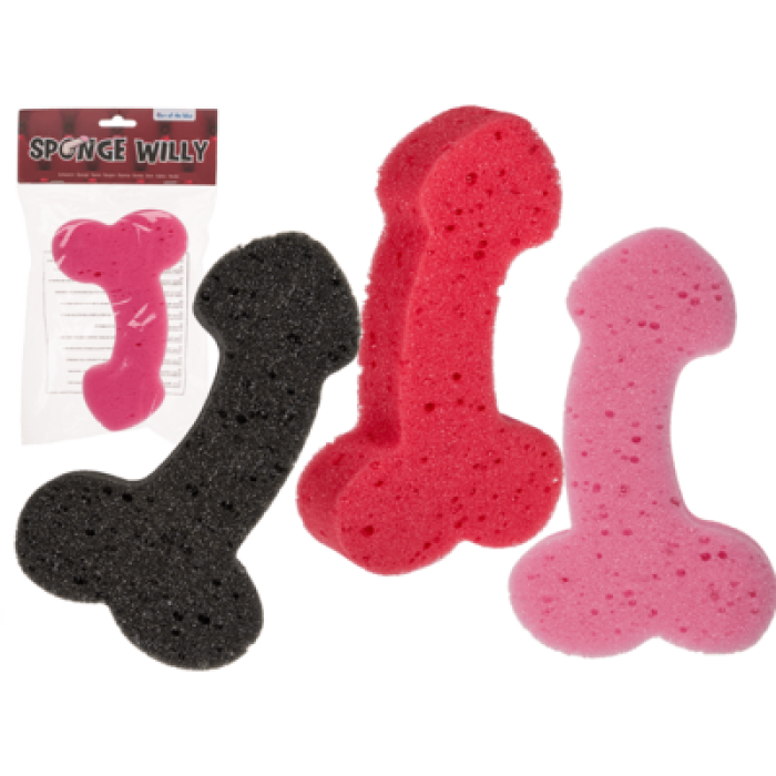 Губка для ванни Sponge Willy Pink, 19 см