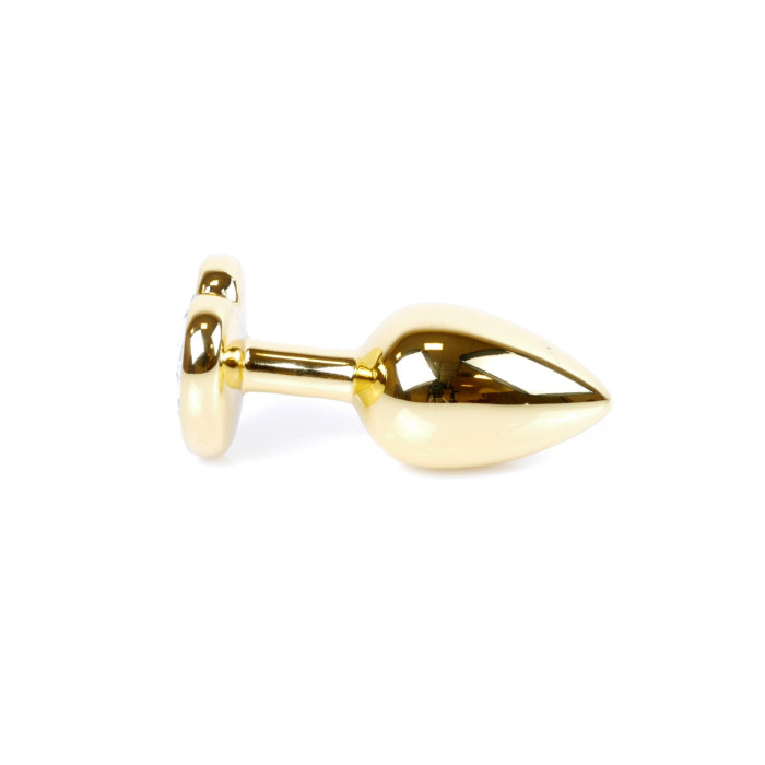 Анальна пробка - Jewellery Gold Heart Plug Light Blue
