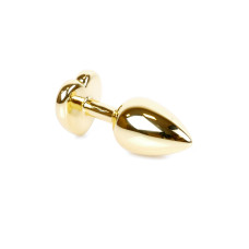 Анальна пробка - Jewellery Gold Heart Plug Light Blue