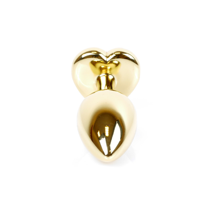 Анальна пробка - Jewellery Gold Heart Plug Light Blue