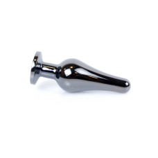 Анальна пробка - Jewellery Dark Silver BUTT PLUG- Black