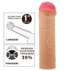 Насадка на член - Pretty Love Nile Penis Extender +1" Flesh