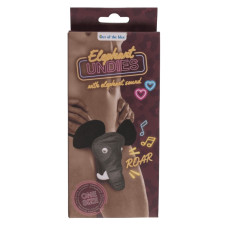 Чоловічі стрінги Слон зі звуком Elephant undies with elephant sound, black - one size