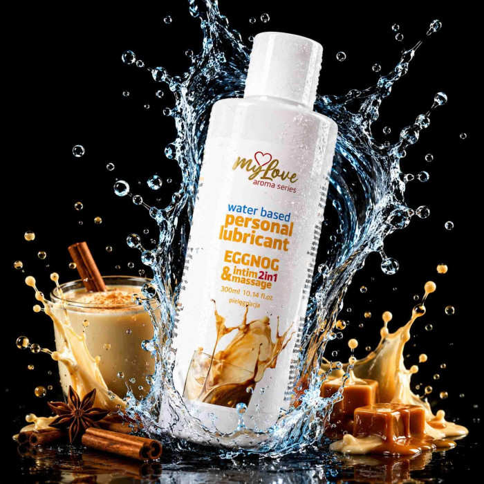 2в1 лубрикант та масажний гель - MyLove Aroma Series Intim&Massage Eggnog, 300 мл