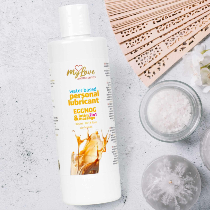 2в1 лубрикант та масажний гель - MyLove Aroma Series Intim&Massage Eggnog, 300 мл