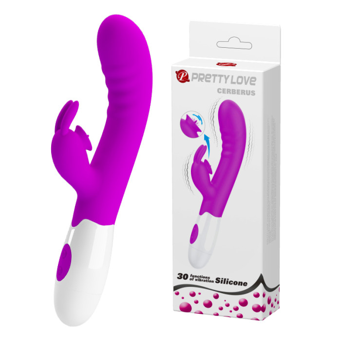 Вібратор - Pretty Love Cerberus Licking Vibrator Purple