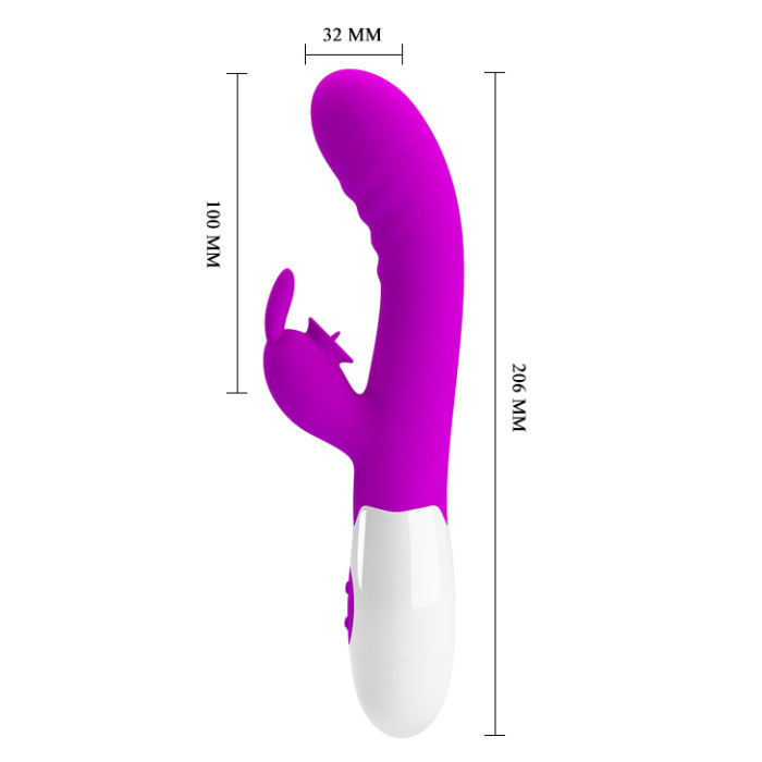 Вібратор - Pretty Love Cerberus Licking Vibrator Purple