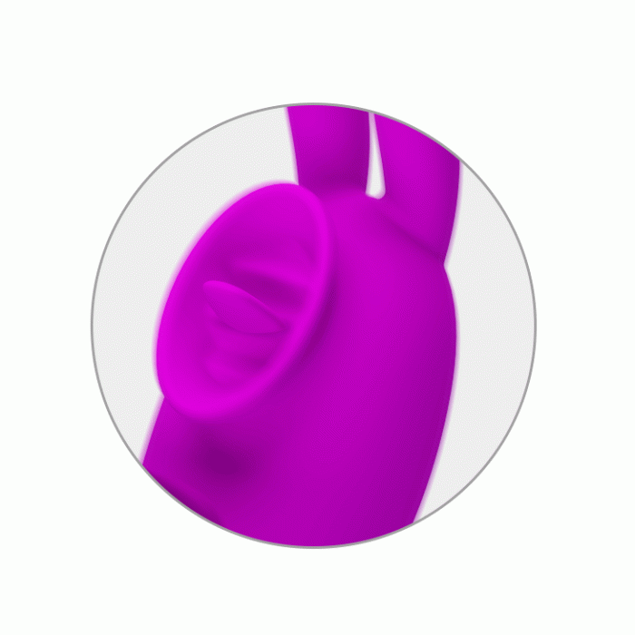 Вібратор - Pretty Love Cerberus Licking Vibrator Purple