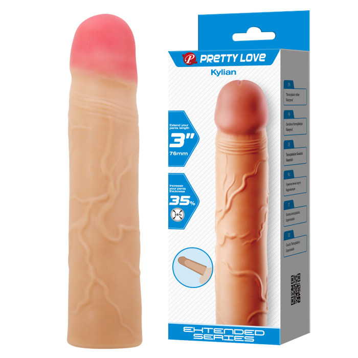 Насадка на член - Pretty Love Kylian Penis Extender +3" Flesh