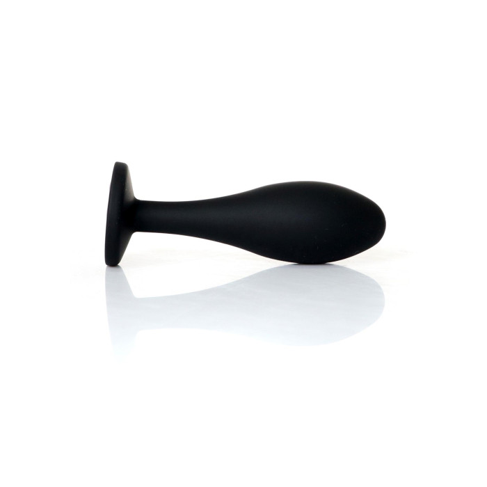Анальна пробка - Jewellery Silicone Black Plug M Clear
