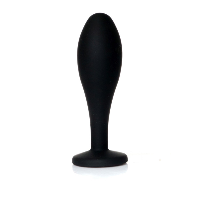 Анальна пробка - Jewellery Silicone Black Plug M Clear