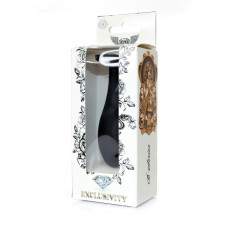 Анальна пробка - Jewellery Silicone Black Plug M Clear