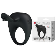 Ерекційне кільце - Pretty Love Stimulating Tonguo Penis Ring Black