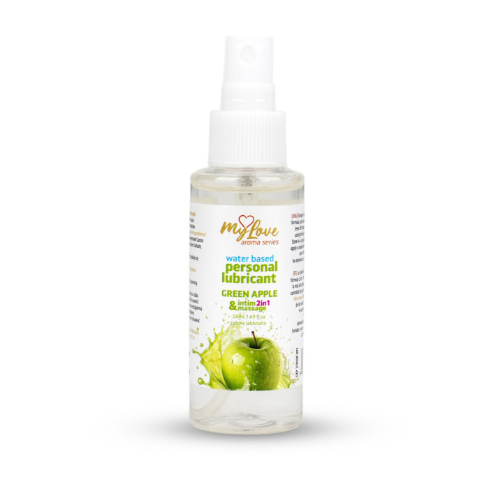 2в1 лубрикант та масажний гель - MyLove Aroma Series Intim&Massage Green Apple, 50 мл