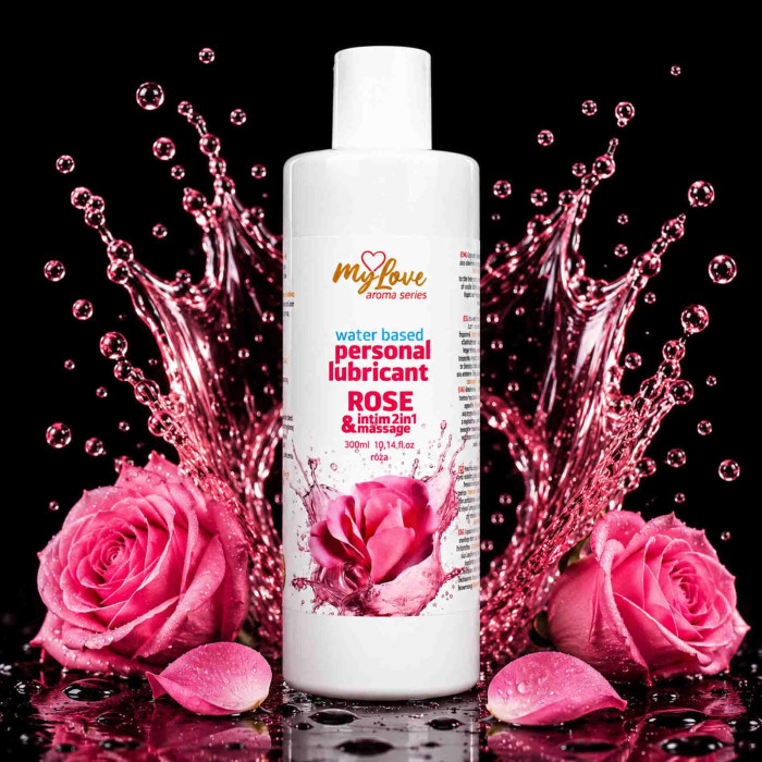 2в1 лубрикант та масажний гель - MyLove Aroma Series Intim&Massage Rose, 300 мл