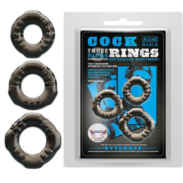 Набір ерекційних кілець - Cock Rings Yvonne