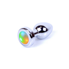 Анальна пробка - Jewellery Silver Plug Disco Flashlight