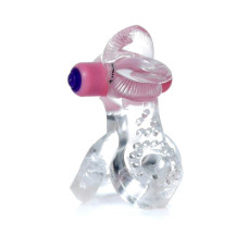 Ерекційне кільце - Tongue Vibro CockRing Clear