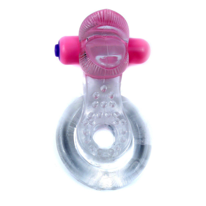 Ерекційне кільце - Tongue Vibro CockRing Clear