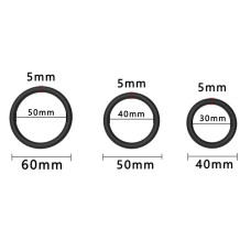 Ерекційні кільця - Erospace Men’s Play Set Of 3 Cock Rings B7