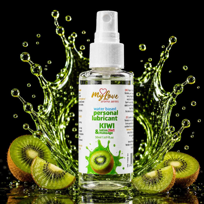 2в1 лубрикант та масажний гель - MyLove Aroma Series Intim&Massage Kiwi, 50 мл