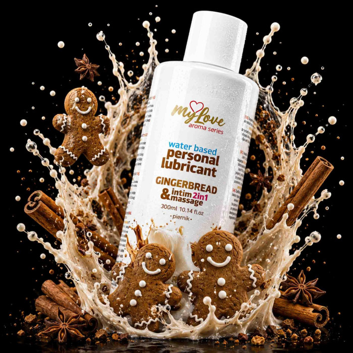 2в1 лубрикант та масажний гель - MyLove Aroma Series Intim&Massage Gingerbread, 300 мл