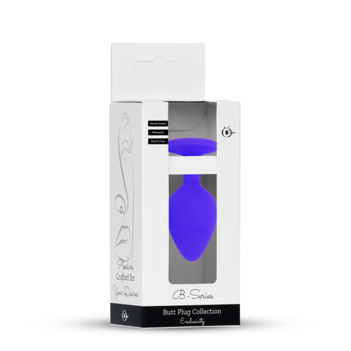 Анальна пробка - Jewellery Silicone Purple Plug S Red