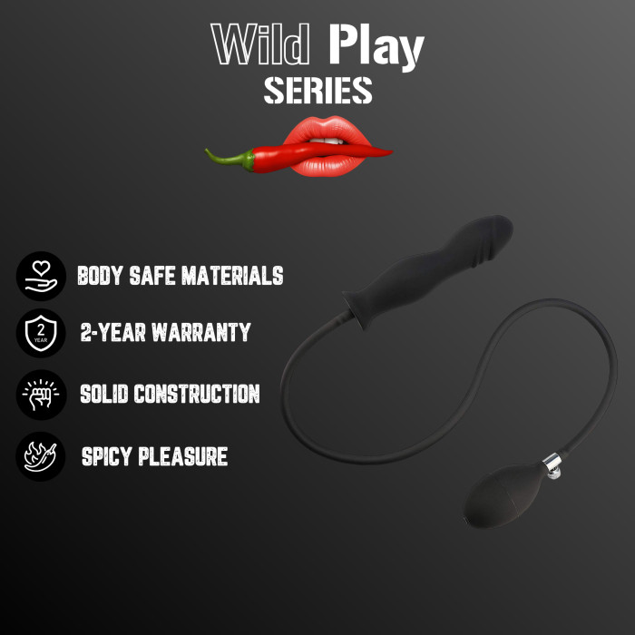 Надувна анальна пробка - Erospace Wild Play Inflatable Anal Plug C6