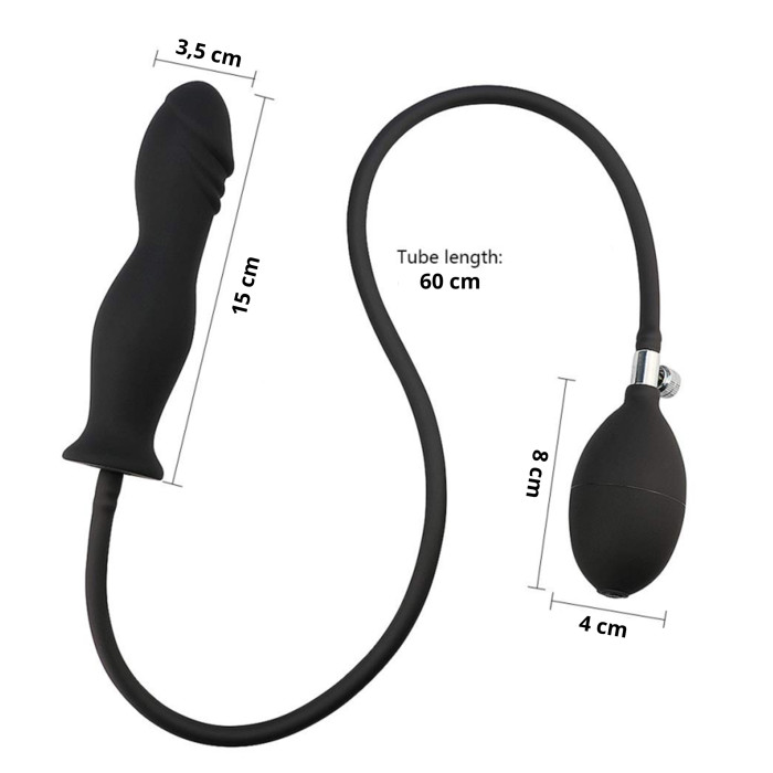 Надувна анальна пробка - Erospace Wild Play Inflatable Anal Plug C6