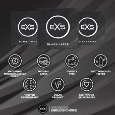 Презерватив - EXS Black Latex Condom, 1 шт.
