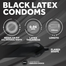 Презерватив - EXS Black Latex Condom, 1 шт.