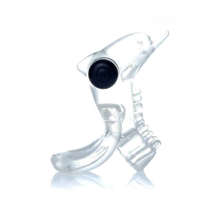 Ерекційне кільце - Dolphin Vibro CockRing Clear