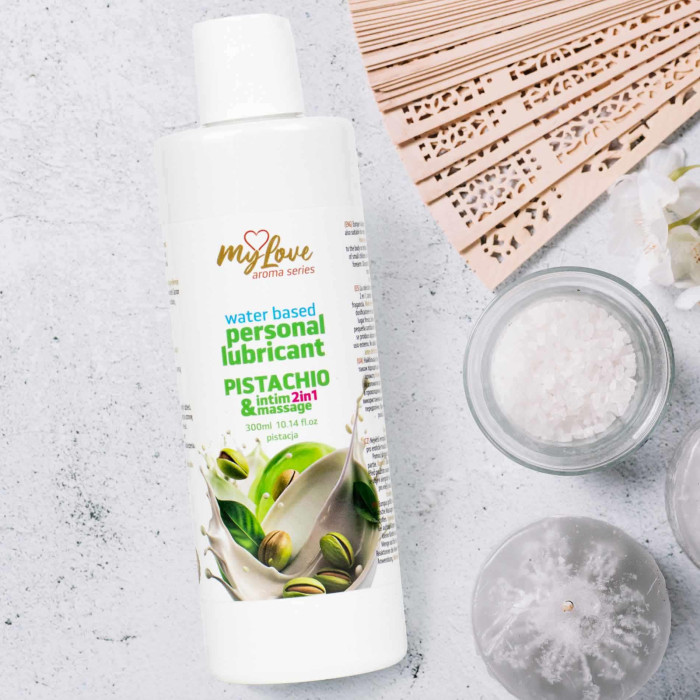 2в1 лубрикант та масажний гель - MyLove Aroma Series Intim&Massage Pistachio, 300 мл