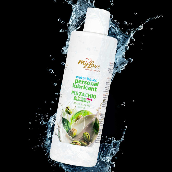 2в1 лубрикант та масажний гель - MyLove Aroma Series Intim&Massage Pistachio, 300 мл