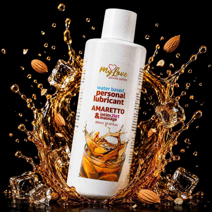 2в1 лубрикант та масажний гель - MyLove Aroma Series Intim&Massage Amaretto, 300 мл