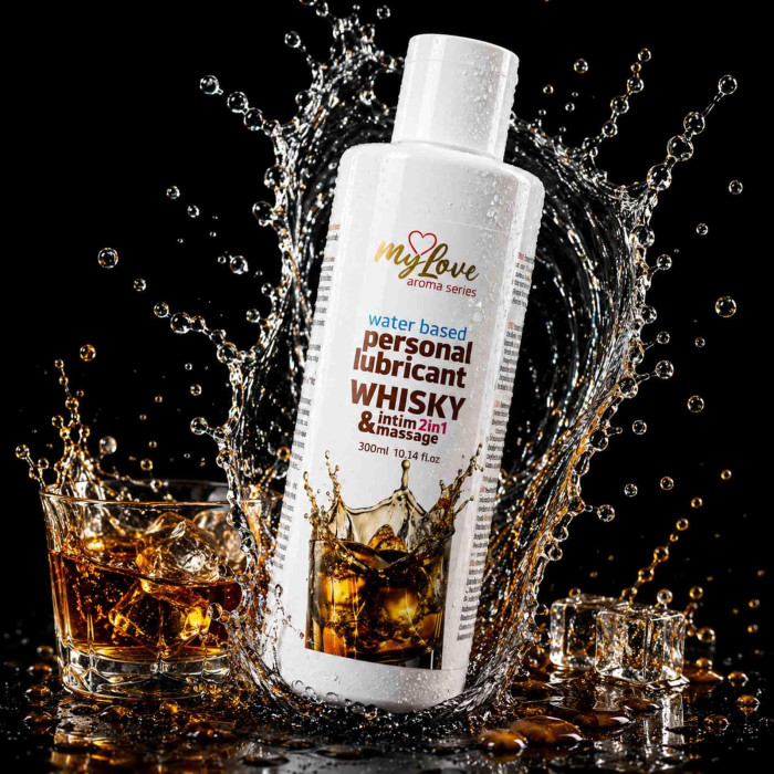 2в1 лубрикант та масажний гель - MyLove Aroma Series Intim&Massage Whisky, 300 мл