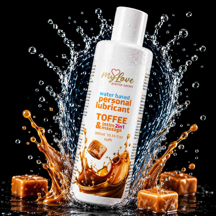 2в1 лубрикант та масажний гель - MyLove Aroma Series Intim&Massage Toffi, 300 мл