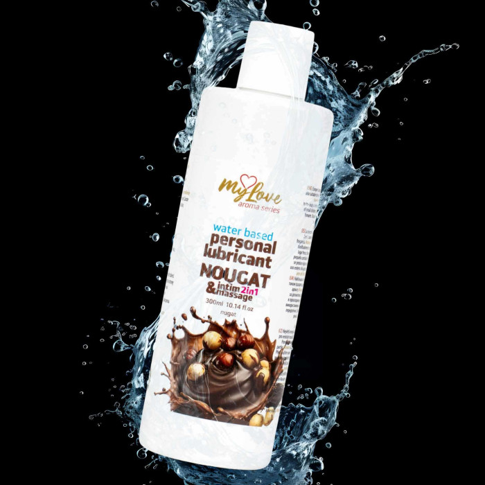 2в1 лубрикант та масажний гель - MyLove Aroma Series Intim&Massage Nougat, 300 мл