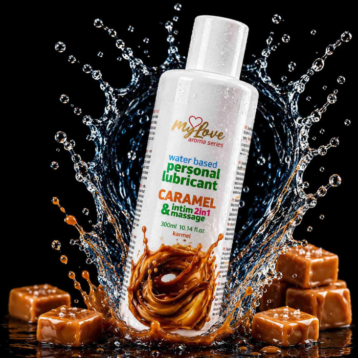 2в1 лубрикант та масажний гель - MyLove Aroma Series Intim&Massage Caramel, 300 мл