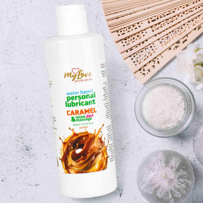 2в1 лубрикант та масажний гель - MyLove Aroma Series Intim&Massage Caramel, 300 мл