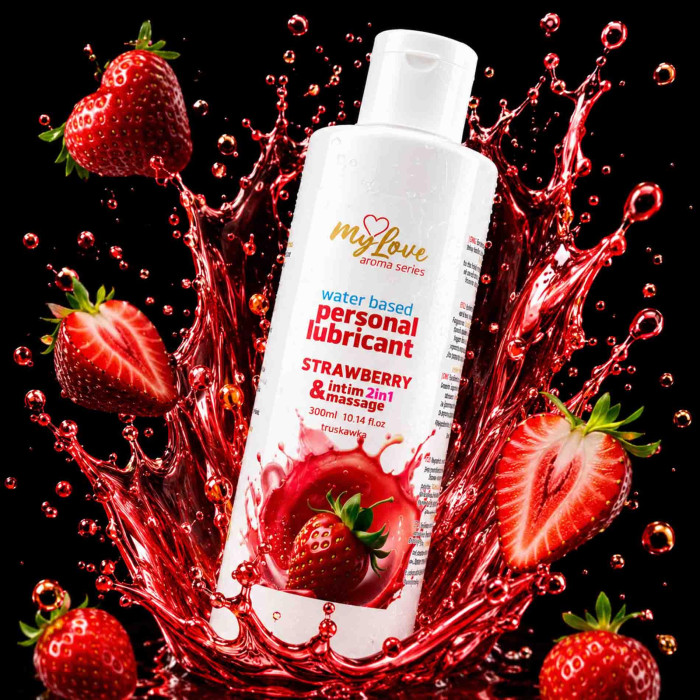 2в1 лубрикант та масажний гель - MyLove Aroma Series Intim&Massage Strawberry, 300 мл