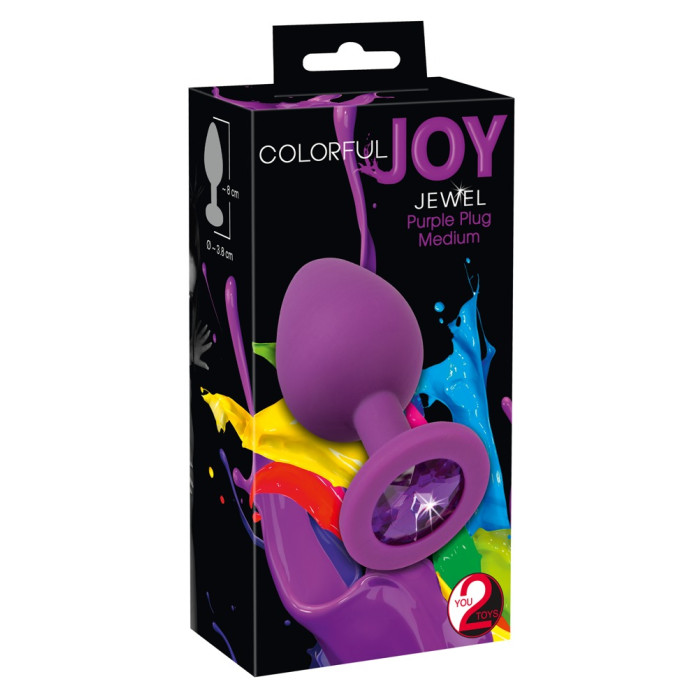 Анальна пробка - Colorful Joy Jewel Purple Plug Medium