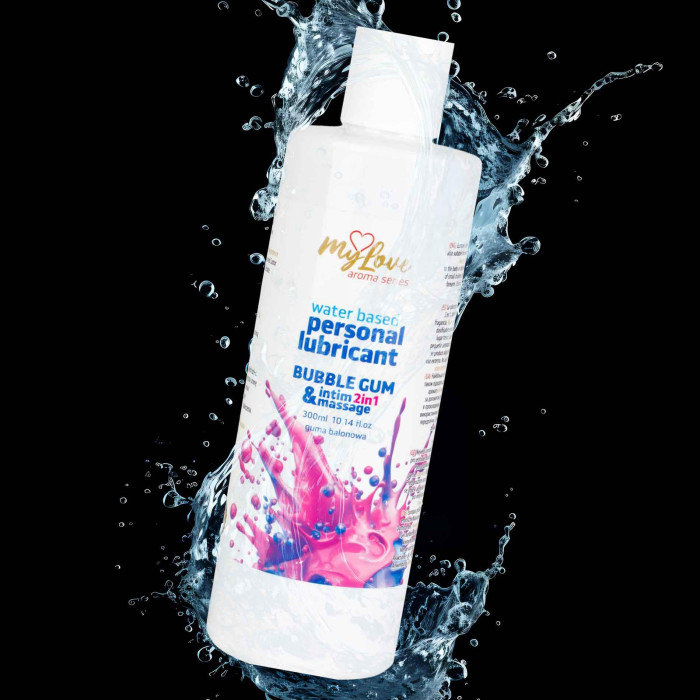 2в1 лубрикант та масажний гель - MyLove Aroma Series Intim&Massage Bubble Gum, 300 мл