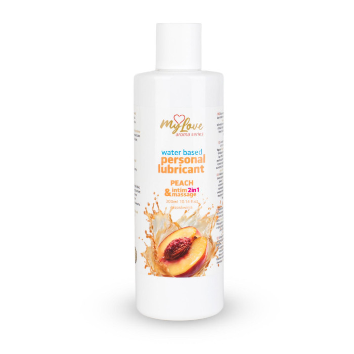 2в1 лубрикант та масажний гель - MyLove Aroma Series Intim&Massage Peach, 300 мл
