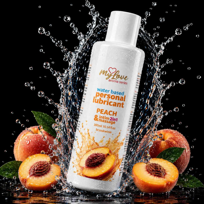 2в1 лубрикант та масажний гель - MyLove Aroma Series Intim&Massage Peach, 300 мл