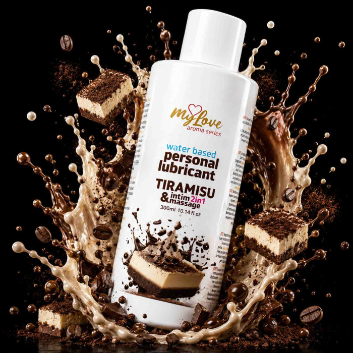 2в1 лубрикант та масажний гель - MyLove Aroma Series Intim&Massage Tiramisu, 300 мл